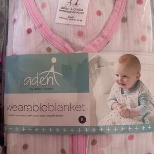 aden + anais Pink and White Wearable Blanket